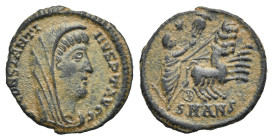 Roman Empire. Divus Constantine I (died 337). Commemorative posthumous issue. Nummus (Bronze, 14.98 mm, 1.56 g). Antioch. AD 337-340. DV CONSTANTI NVS...