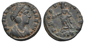Roman Empire. Helena Augusta, mother of Constantine I. Follis (Bronze, 15.40 mm, 1.42 g). Constantinopolis, 5th officina. AD 330. FL IVL HE LENAE AVG,...