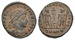 Roman Empire. Constantine II as Caesar, 317-337. Follis (Bronze, 14.93 mm, 1.67 g). Antioch. AD 335-337. CONSTA[NT]INVS IVN NOB C Laureate, draped and...