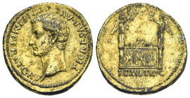 Study Forgeries. Tiberius "Paduan" medal by Giovanni Cavino (1500-1570) or contemporary (Bronze, 34.56 mm, 22.43 g). TI CAESAR AVGVSTI F IMPERATOR V, ...