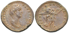 Study Forgeries. Diva Faustina Maior "Sestertius". 20th century (Bronze, 34.81 mm, 27.76 g). DIVA AVGVSTA FAVSTINA, Veiled and draped bust right. Rev....