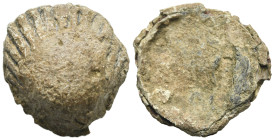 Antiquities. Lead cockle-shell, made by casting molten lead into a real shell. A common object in extra-urban contexts, it is presumed to have served ...