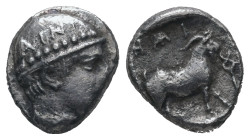 Thrace, Ainos. AR Diobol, 1.23 g. - 10.65 mm. Circa 435-405 BC.