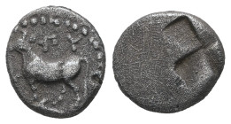 Thrace, Byzantion. AR Diobol, 1.05 g. - 10.45 mm. Circa 340-320 BC.