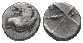 Thrace, Chersonesos. AR Hemidrachm. 2.16 g. - 13.05 mm. Circa 386-338 BC.