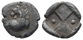 Thrace, Chersonesos. AR Hemidrachm. 2.26 g. - 14.54 mm. Circa 386-338 BC.