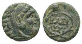 Kings of Thrace (Macedonian), Lysimachos, 305-281 BC. AE. 1.52 g. - 12.44 mm.