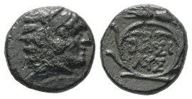 Kings of Thrace (Macedonian), Lysimachos, 305-281 BC. AE. 1.67 g. - 12.74 mm.