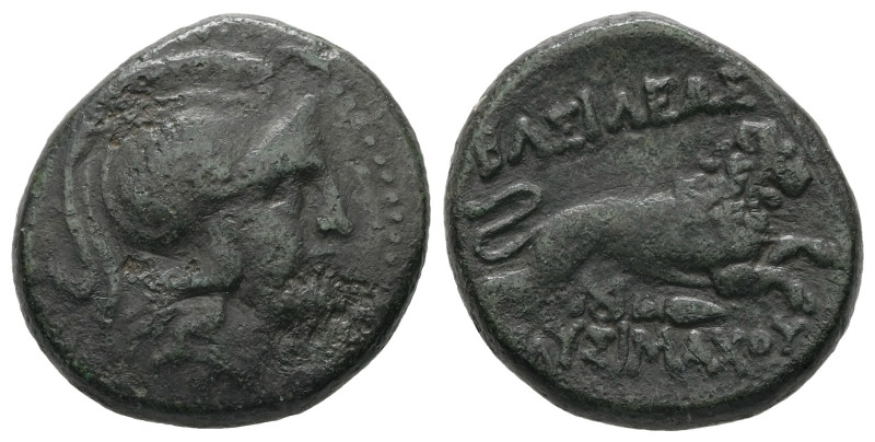 Kings of Thrace (Macedonian), Lysimachos, 305-281 BC. AE. 6.61 g. - 20.44 mm.