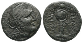Kings of Thrace (Macedonian), Lysimachos, 306-281 BC. AE. 6.57 g. - 20.54 mm. 295/4-289/8 BC.