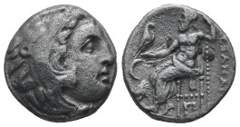 Kings of Macedon, Alexander III "the Great", 336-323 BC. AR Drachm, 3.73 g. - 15.75 mm. Kolophon.