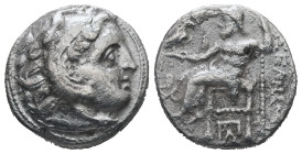 Kings of Macedon, Alexander III "the Great", 336-323 BC. AR Drachm, 4.00 g. - 17.39 mm. Kolophon.