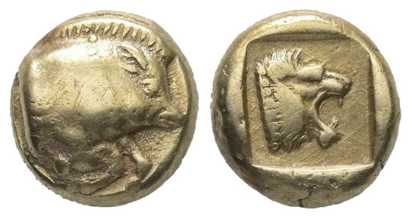 Greek
Lesbos, Mytilene. EL Hekte, 2.50 g 10.36 mm. Circa 454-428/7 BC.
Obv: Fore...