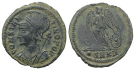 Constantine I ‘The Great’, AD. 307-337. AE, Follis. 1.93 g. - 19.88 mm. Commemorative Series. Cyzicus, 2nd. officina. 
Obv.: CONSTAN-TINOPOLI[S]. Bust...