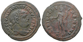 Diocletian, AD.284-305. AE, Follis. 9.07 g. - 29.74 mm. Kyzikos, 3rd. officina.
Obv.: IMP C C VAL DIOCLETIANVS P F AVG. Head of Diocletian, laureate, ...
