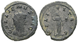 Gallienus, AD.253-268. Bl Antoninianus. 3.88 g. - 23.08 mm. Rome mint, AD.262.
Obv.: GALLIENVS AVG. Radiate and cuirassed bust of Gallienus right, see...