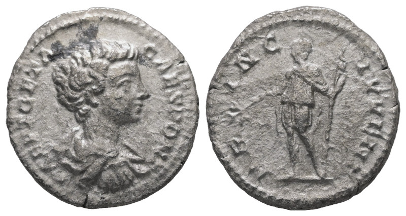 Geta as Caesar, AD.198-209. AR Denarius. 2.45 g. - 18.49 mm. Rome.