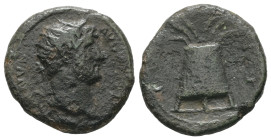 Hadrian, AD.117-138. AE, Semis. 4.07 g. - 18.89 mm. Rome.