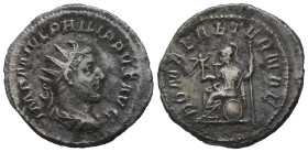 Philip I. AD.244-249. AR Antoninianus. 4.00 g. - 24.40 mm. Rome.