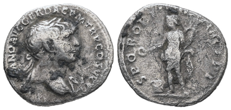 Trajan, AD.98-117. AR Denarius. 2.74 g. - 19.51 mm. Rome, AD.103-104.
Obv.: IMP ...