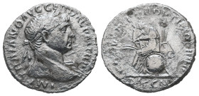 Trajan, AD.98-117. AR Denarius. 3.00 g. - 19.13 mm. Rome.