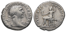 Trajan, AD.98-117. AR Denarius. 3.07 g. - 18.03 mm. Rome.