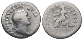 Vespasian, AD.69-79. AR Denarius. 2.84 g. - 19.47 mm. Rome.