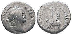 Vespasian, AD.69-79. AR Denarius. 2.88 g. - 18.34 mm. Rome.