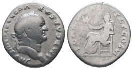 Vespasian, AD.69-79. AR Denarius. 3.00 g. - 18.49 mm. Rome.