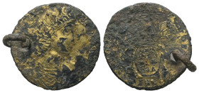 Roman Imperial, Circa 4th century AD. Fourrée Solidus (Amulet), 1.96 g. - 19.72 mm.
