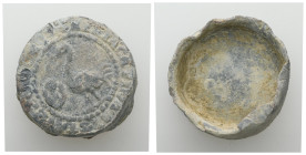 PB Venice. Theriac Capsule Seal (c. AD 17th century)
Obv: Radiant ostrich standing left; serpent in left field. Circular inscription: THERIACA FINA AL...