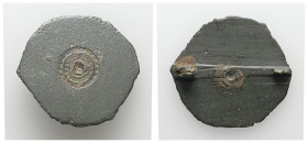 Roman, bronze disc-shaped fibula. ca.1st-3rd centuries AD. 3.27 g. - 30.87 mm.