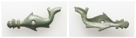 Roman, dolphin-shaped bronze applique. ca.1st-4th centuries AD.3.52 g. - 37.21 mm.