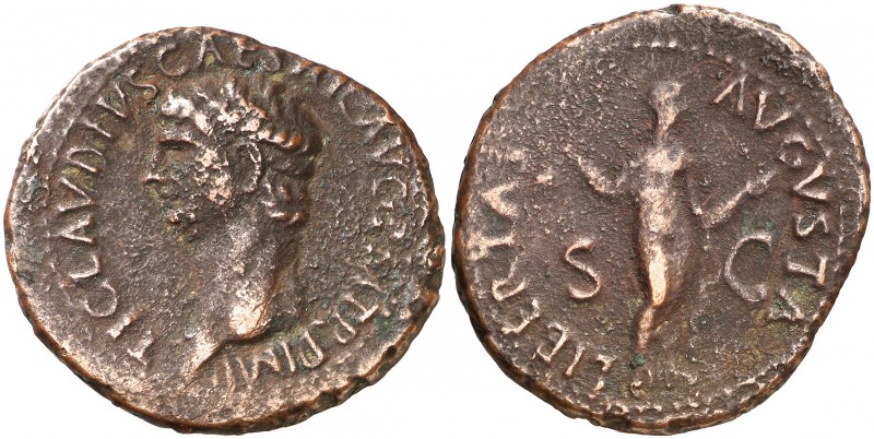 (41-42 d.C). Claudio. As. (Spink. 1859) (Co. 47) (RIC. 97). 13,19 g. MBC-.