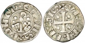 Comtat d'Urgell. Ponç de Cabrera (1236-1243). Agramunt. Diner. (Cru.V.S. 126.3) (Cru.C.G. 1943a). 0,84 g. MBC.