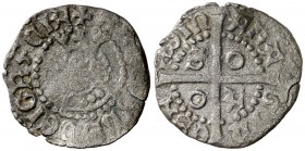 Alfons IV (1416-1458). Sardenya. Diner. (Cru.V.S 878 var) (Cru.C.G. 2923a). 0,67 g. Ex Colección Crusafont 27/10/2011, nº 525. Escasa. MBC-.