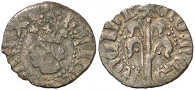 Joan II (1458-1462/1472-1479). Perpinyà. Diner. (Cru.V.S. 952) (Cru.C.G. 2991). 0,76 g. Corona de 3 florones. MBC/MBC+.