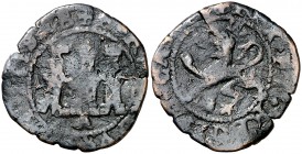 Reyes Católicos. Coruña. A (Antonio de Salamanca). 2 maravedís. (Cal. 549) (Seb. 104). 3,01 g. BC/BC+.