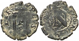 s/d. Felipe II. Pamplona. 1 cornado. (Cal. 836) (Seb. 105). 1,05 g. MBC-/MBC.