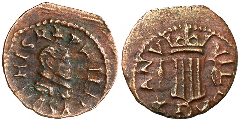 s/d. Felipe III. Granollers. 1 diner. (Cal. 694) (Cru.C.G. 3742 var) (Seb. 123)....