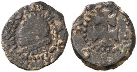 1612. Felipe III. Solsona. 1 diner. (Cal. 869) (Cru.C.G. 3859). 1,26 g. Escasa. MBC-.