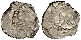 s/d. Felipe III. Zaragoza. 1 dinero. (Cal. 918) (Cru.C.G. 4407). 0,58 g. MBC-.