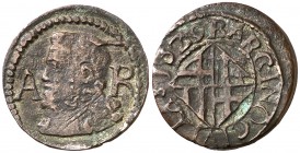 1629. Felipe IV. Barcelona. 1 ardit. (Cal. 1230) (Cru.C.G. 4420d). 2,11 g. Escasa. MBC-.