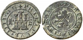1622. Felipe IV. Segovia. 4 maravedís. (Cal. 1543) (J.S. F-278) (Seb. 588). 2,98 g. Acueducto pequeño. MBC/MBC+.