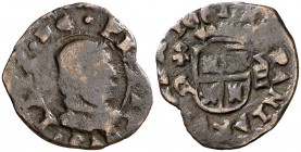1661. Felipe IV. Toledo. . 8 maravedís. (Cal. 1612) (J.S. M-670) (Seb. 715). 1,46 g. Acuñada a martillo. Rara. BC+/MBC-.