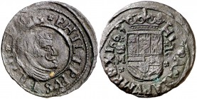 1663. Felipe IV. Valladolid. M. 16 maravedís. (Cal. 1672). 3,56 g. MBC-/MBC.