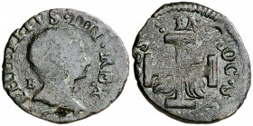 16(25). Felipe IV. Nápoles. B. 3 caballos. (Vti. 230) (MIR. 273/1). 1,64 g. BC.