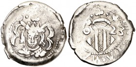 (1)623. Felipe IV. Valencia. 1 divuitè. (Cal. 1098) (Cru.C.G. 4434). 2,23 g. MBC-.