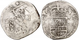 1623. Felipe IV. Bruselas. 1 escalín. (Vti. 566) (Vanhoaudt 648.BS) (Van Gelder & Hoc 333-3). 5,17 g. BC+.