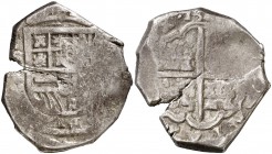 162¿5?. Felipe IV. Sevilla. R. 4 reales. (Cal. ¿802?). 13,76 g. Grieta. (BC+).